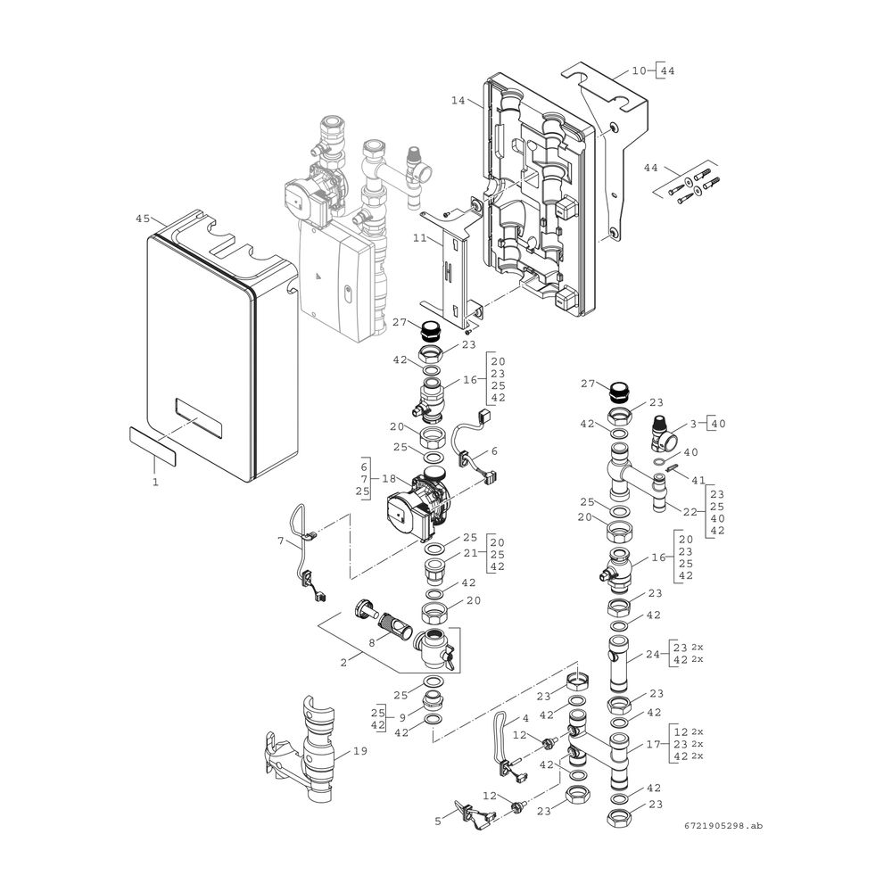 Junkers Bosch Hybrid Station HW-SetHYC25-1 zur Einbindung Luft/Wasser-Wärmepumpe... JUNKERS-8732965537 4062321852085 (Abb. 3)