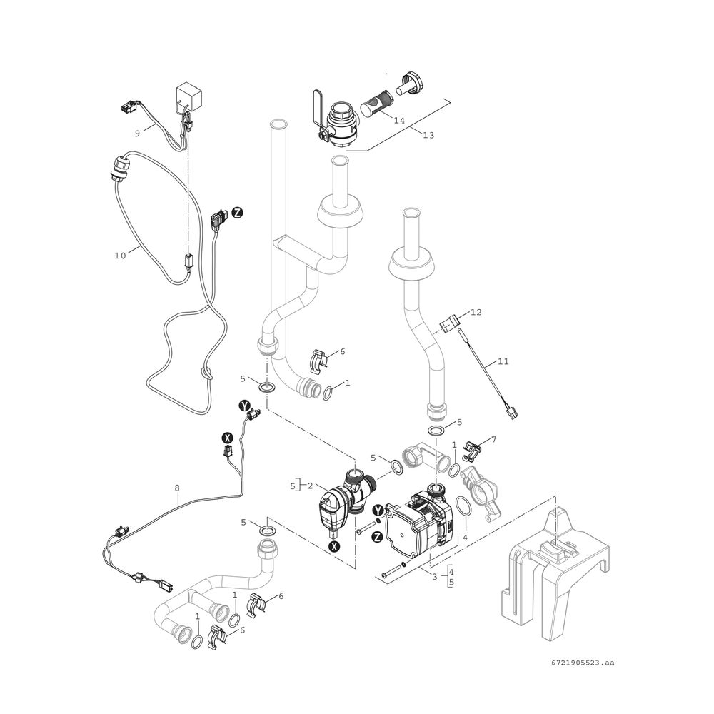 Bosch Erweiterungsset intern 2 Heizkreise für Puffermodul CSx800i AW 12 MB... JUNKERS-8738214755 4062321743758 (Abb. 2)