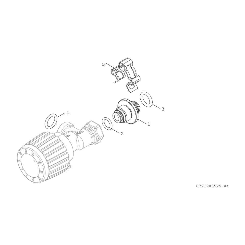 BOSCH Zubehör für Wohnungsstationen Thermischer Bypass einstellbar, Kvs 0,68... JUNKERS-7733600132 4057749087959 (Abb. 2)