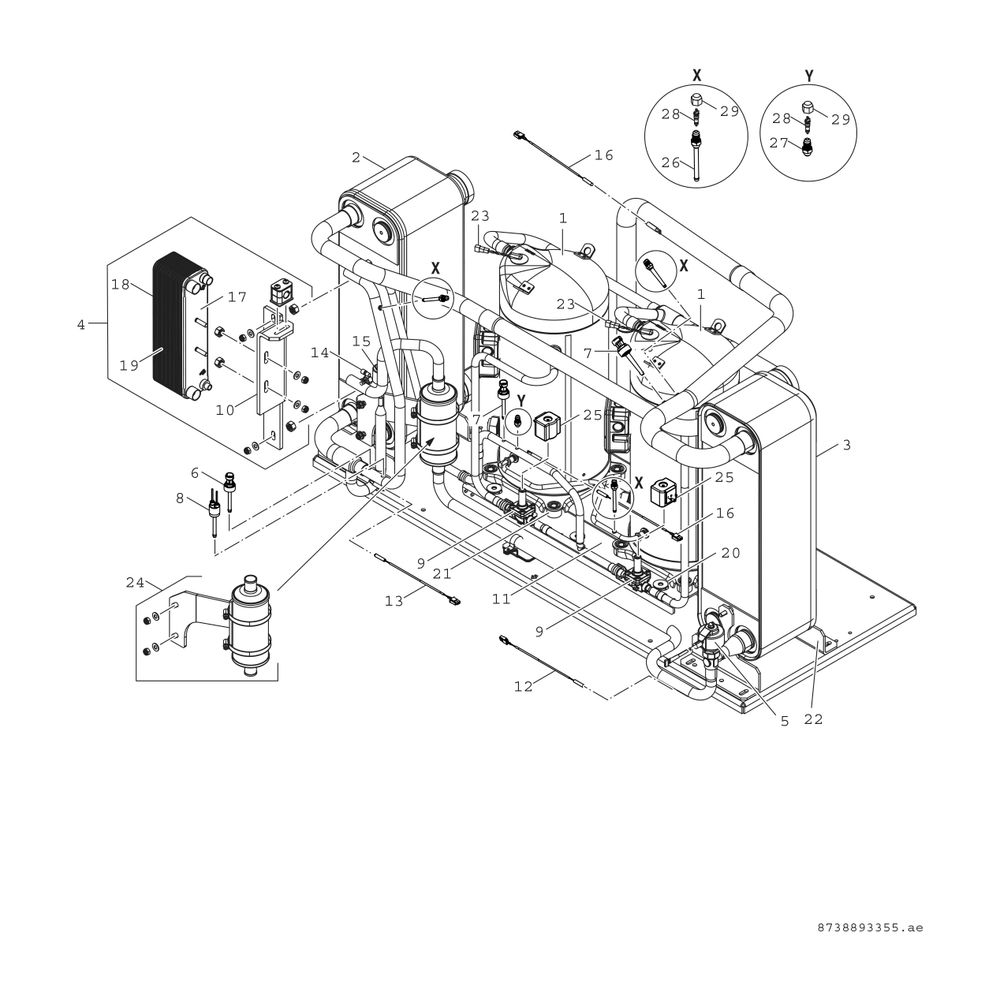 BOSCH Solewärmepumpe SUPRAECO T 640-2 HT 982x1454x745, 63 kW, offenes Modbus... JUNKERS-8738207502 4057749087645 (Abb. 5)