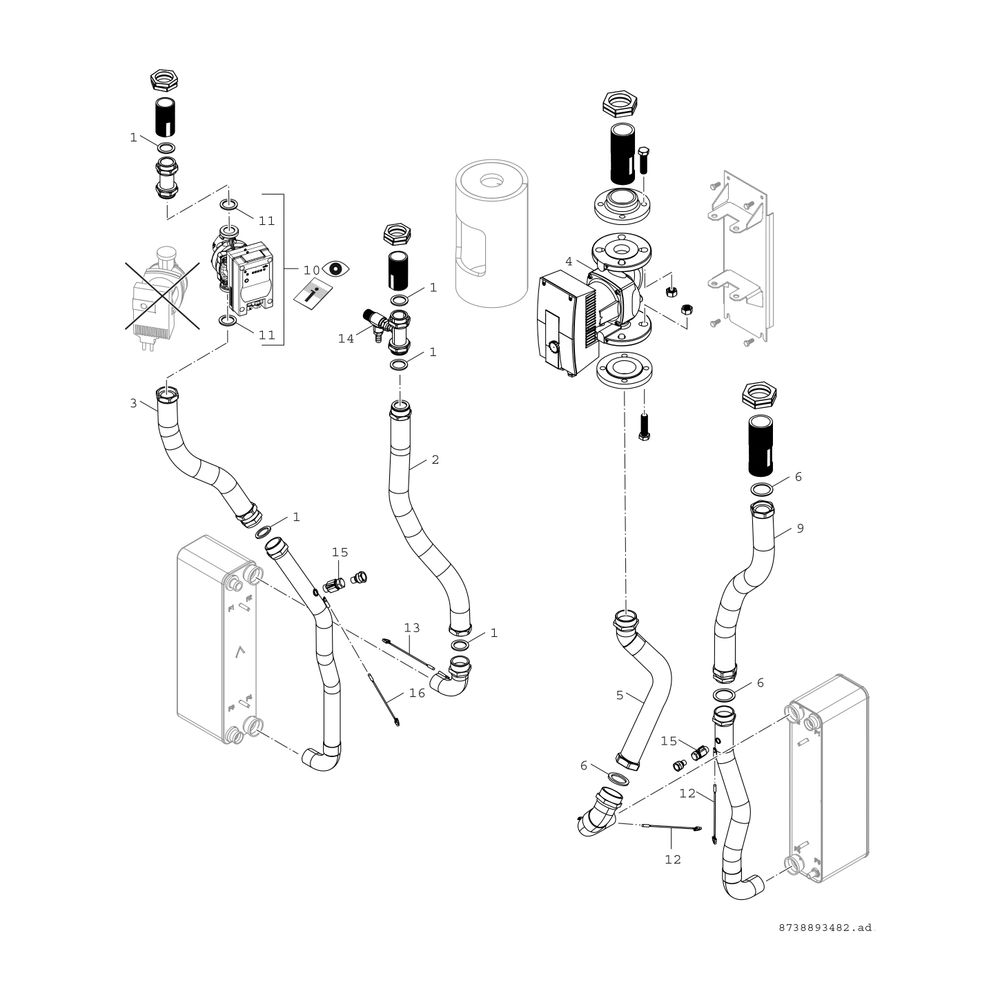 BOSCH Solewärmepumpe SUPRAECO T 480-2 HT 1620x700x750, 47 kW, offenes Modbus... JUNKERS-8738207500 4057749087621 (Abb. 5)