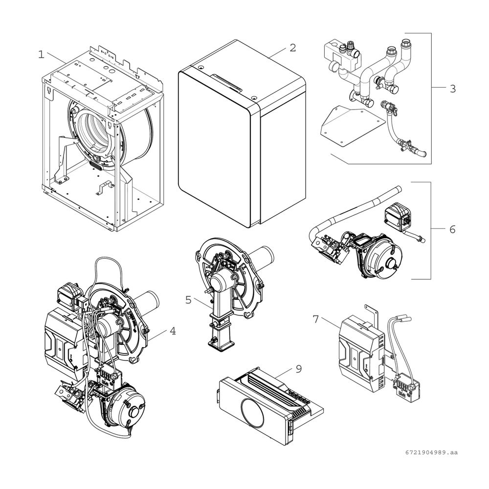 BOSCH Condens Gas-Brennwertkessel GC8800iF-40, 1009x600x795mm 40kW, bodenstehend... JUNKERS-8732960361 4062321737214 (Abb. 2)