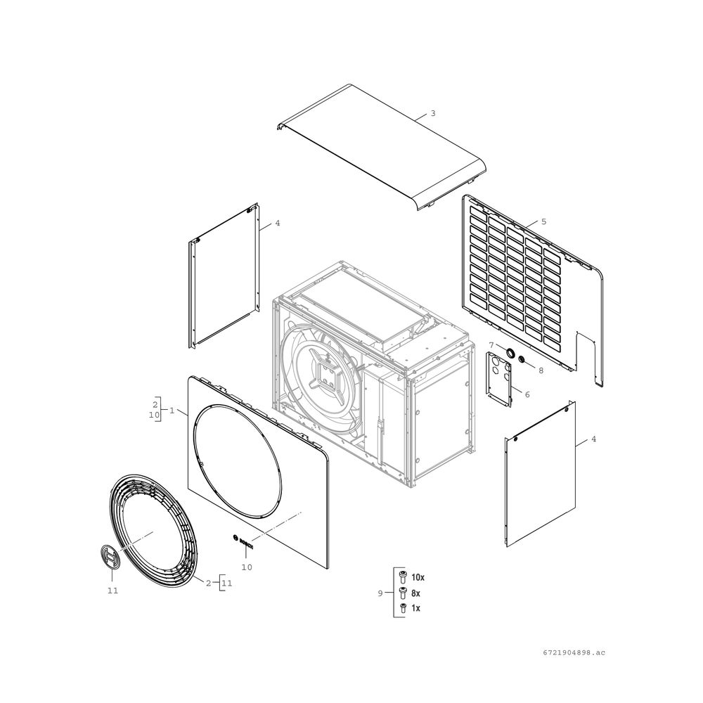 BOSCH Monoblock-Außeneinheit AW 4 ORS Baureihe CS5800/6800i AW, 800x1100x550mm... JUNKERS-8738213464 4062321603793 (Abb. 10)