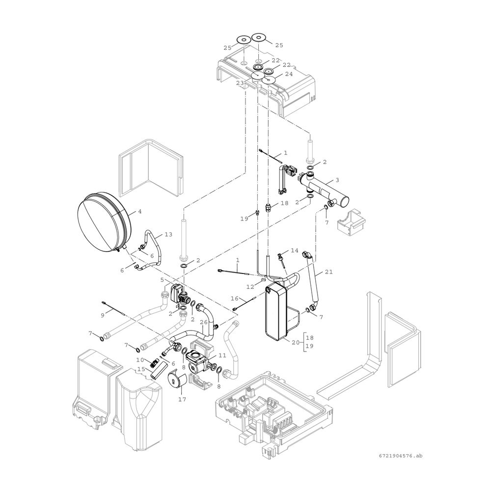 BOSCH Luft-Wasser-Wärmepumpe Compress CS3400i AWS 10 M, Inneneinheit mit Speicher... JUNKERS-8738213440 4062321593544 (Abb. 8)