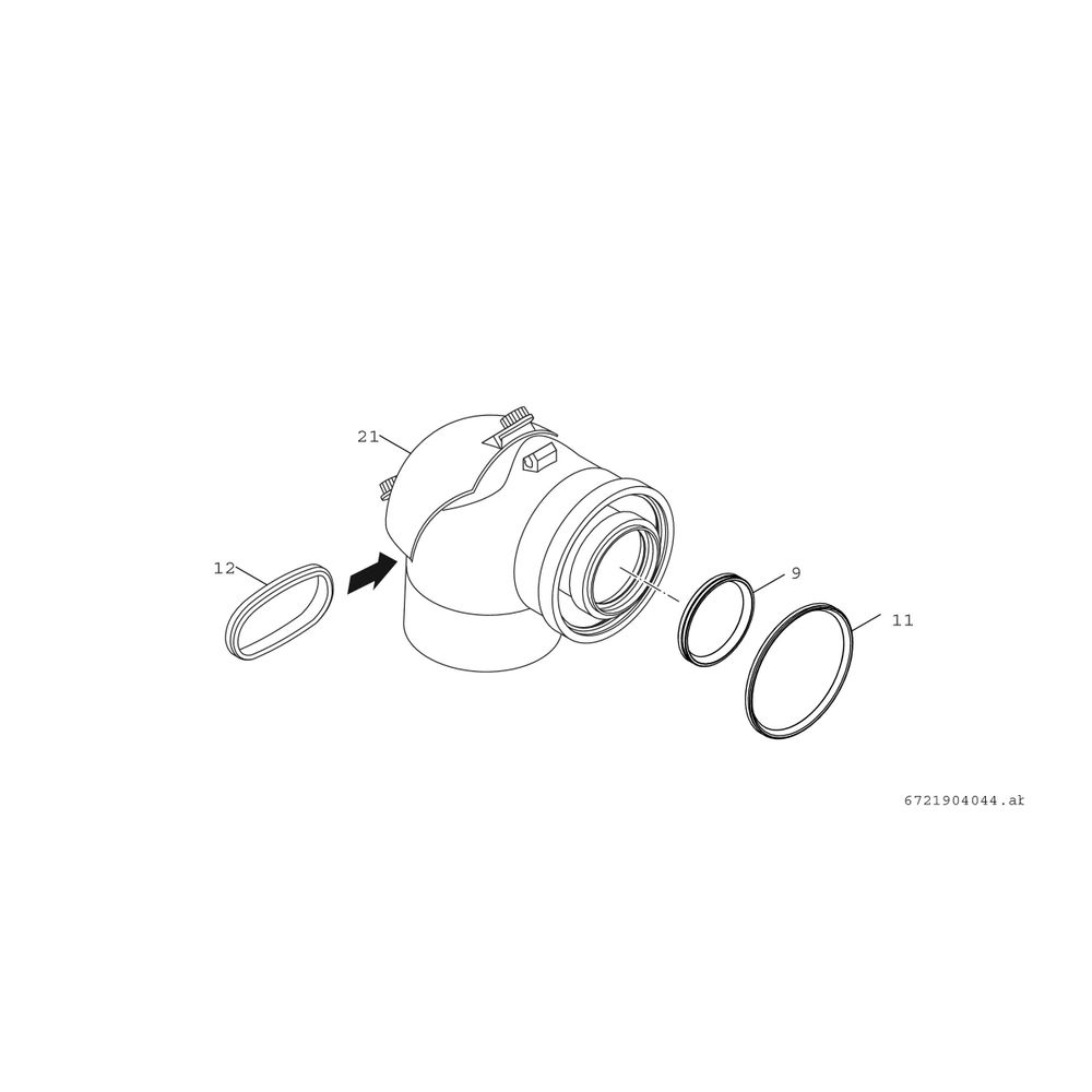 BOSCH Abgaszubehör FC-CER60-87 Doppelrohrbogen Prüföffnung, d:60/100 mm... JUNKERS-7738112637 4057749744371 (Abb. 3)