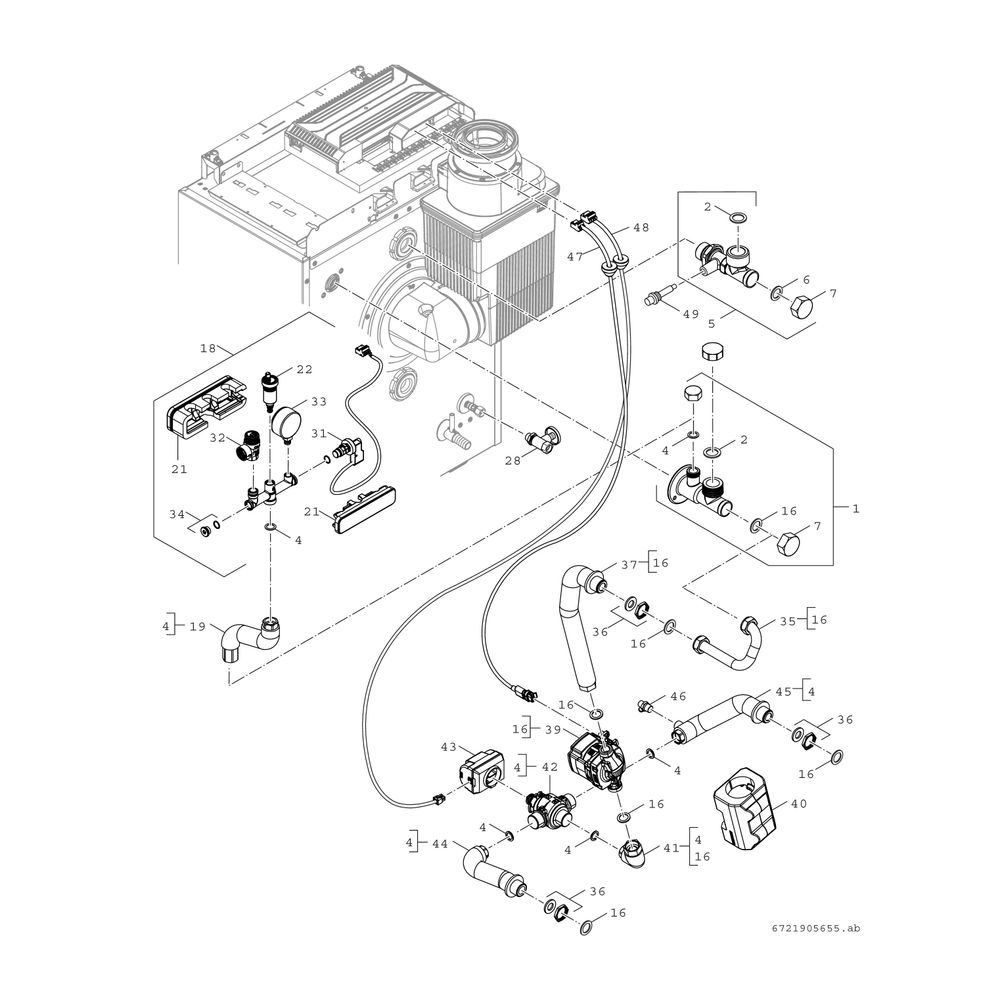 BOSCH Öl-Brennwertkessel/Speicher-Kombi Olio Condens OC8800iFM, 19kW, 120l... JUNKERS-7739623100 4062321786427 (Abb. 6)