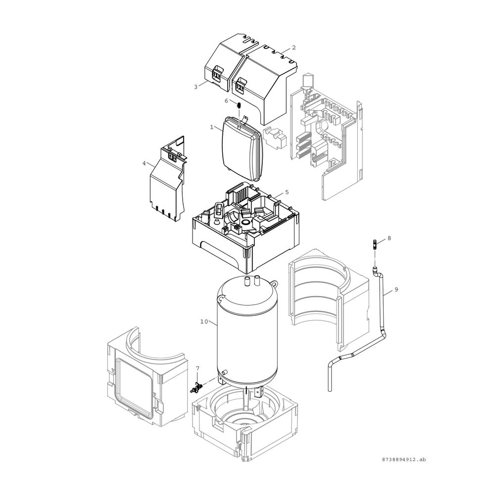 BOSCH Kompaktmodul AWMB 9 für Luft-WP Hydraulik, Regelung und Pufferspeicher... JUNKERS-8738210334 4057749855534 (Abb. 8)