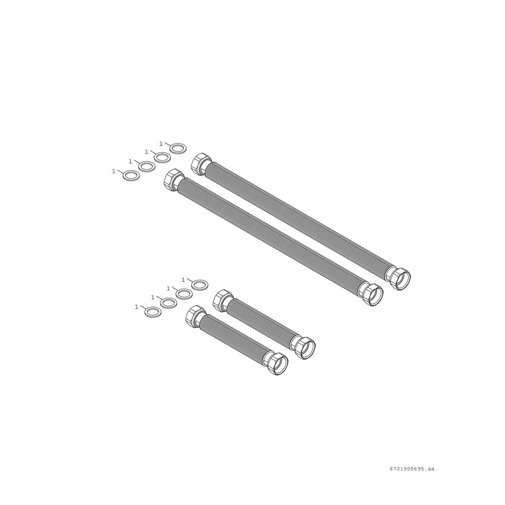 Junkers Bosch AW OR S/T Installationspaket INPA lang 500-1000mm für Außeneinheit... JUNKERS-8738214740 4062321753337 (Abb. 4)