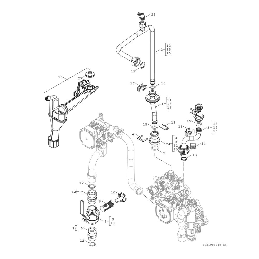 Bosch Hybridsystem, wandhängend Compress Hybrid CSH5800i G 30 P 23, mit Touch-Bedie... JUNKERS-7738101106 4062321881108 (Abb. 6)