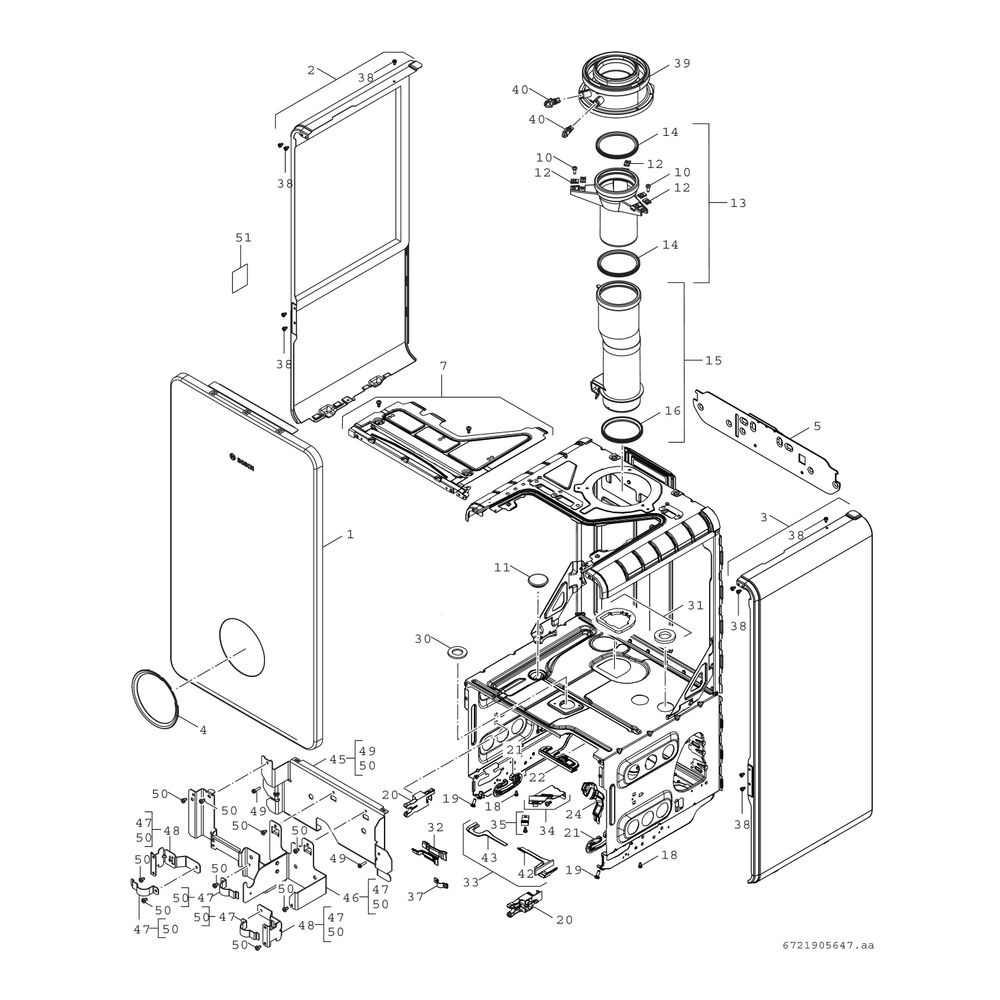 Bosch Hybridsystem, wandhängend Compress Hybrid CSH5800i G 30 P 23, mit Touch-Bedie... JUNKERS-7738101106 4062321881108 (Abb. 3)