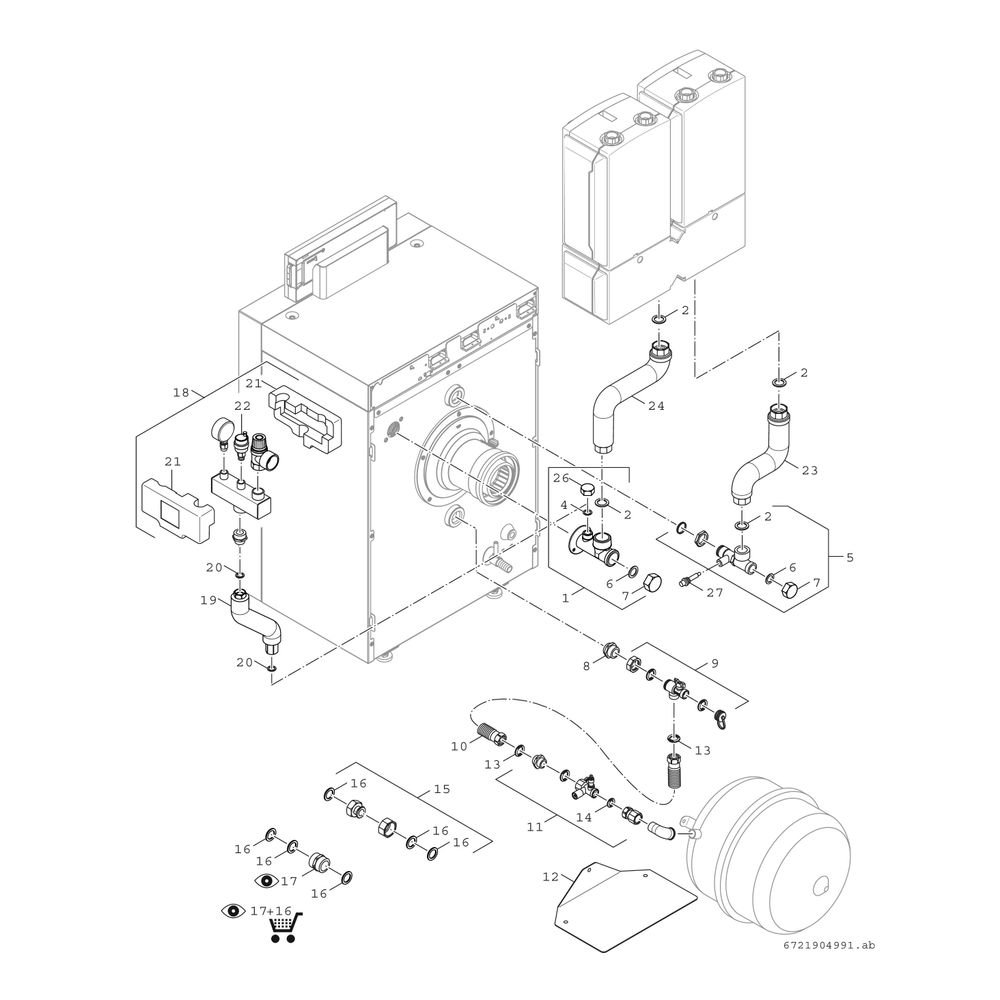 BOSCH Condens Gas-Brennwertkessel GC8800iF-40, 1009x600x795mm 40kW, bodenstehend... JUNKERS-8732960361 4062321737214 (Abb. 5)