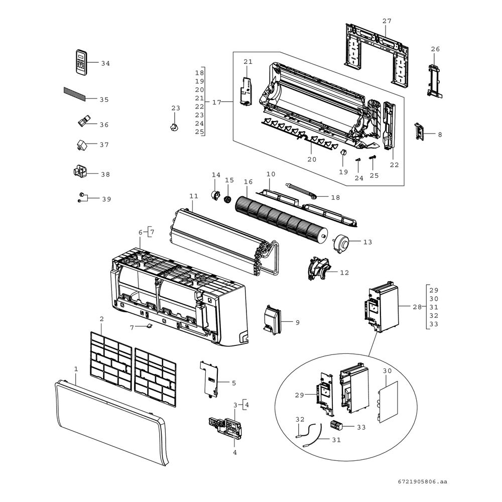 Bosch Split-Klimagerät Inneneinheit Climate CL3200iU W 26 E, R32, Heizleistung 2,93... JUNKERS-7733703588 4069143047156 (Abb. 3)