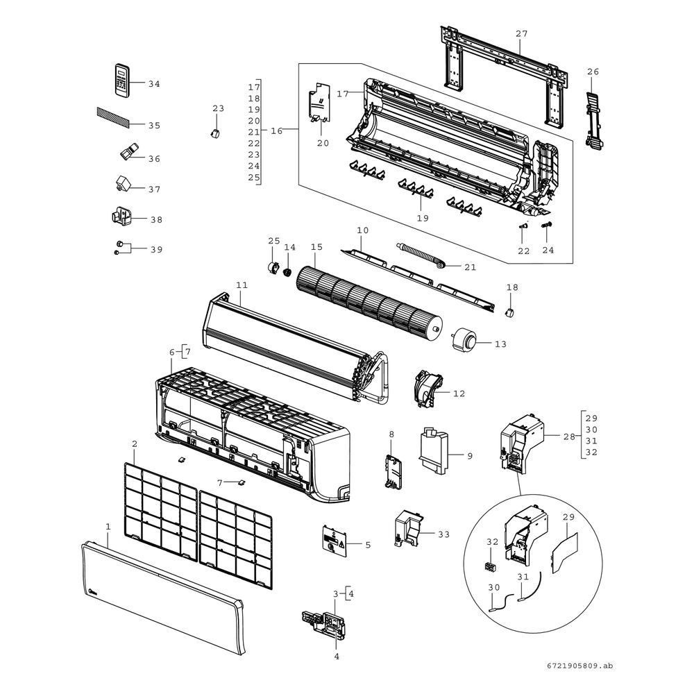 Bosch Split-Klimagerät Inneneinheit Climate CL3200iU W 70 E, R32, Heizleistung 7,33... JUNKERS-7733703591 4069143047187 (Abb. 3)
