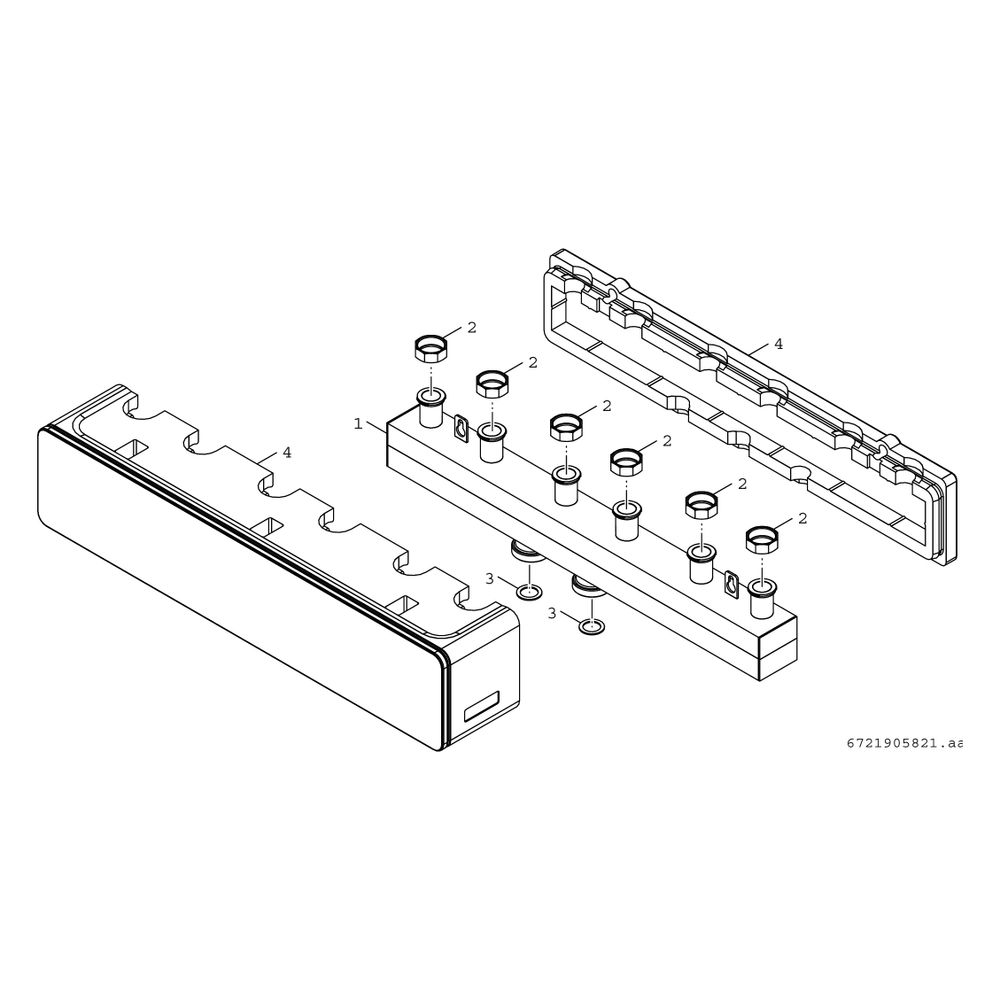 Bosch Installationszubehör Heizkreis V 3/32/40 Heizkreisverteiler für 3 Heizkreise,... JUNKERS-8718599382 4054925726558 (Abb. 3)