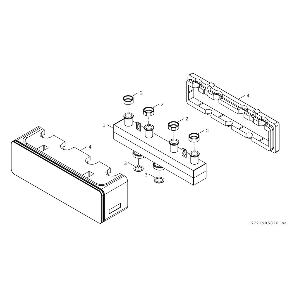 Bosch Installationszubehör Heizkreis V 2/32/40 Heizkreisverteiler für 2 Heizkreise,... JUNKERS-8718599381 4054925726541 (Abb. 3)