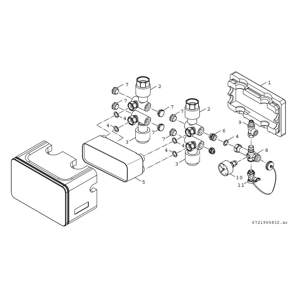 Bosch Installationszubehör PWT 28 Systemtrennung für Altanlagen... JUNKERS-8718599387 4054925726602 (Abb. 3)