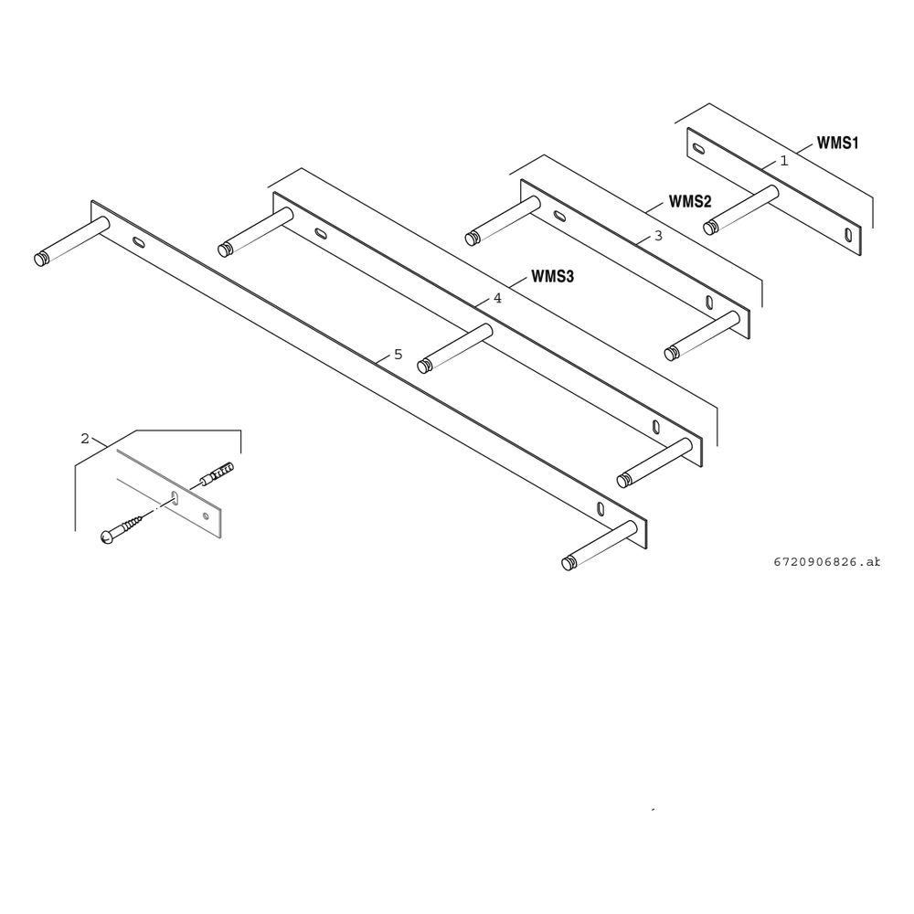 Bosch Wandhalter WMS 1 für ein Heizkreisset... JUNKERS-8718584555 4051516595821 (Abb. 3)