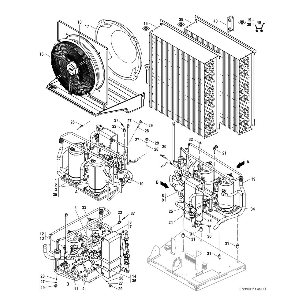 BOSCH Luftwärmepumpe Compress CS5000 AW 22 O, Monoblock-Wärmepumpe, 1855x1065x775mm... JUNKERS-8738212189 4062321371241 (Abb. 8)