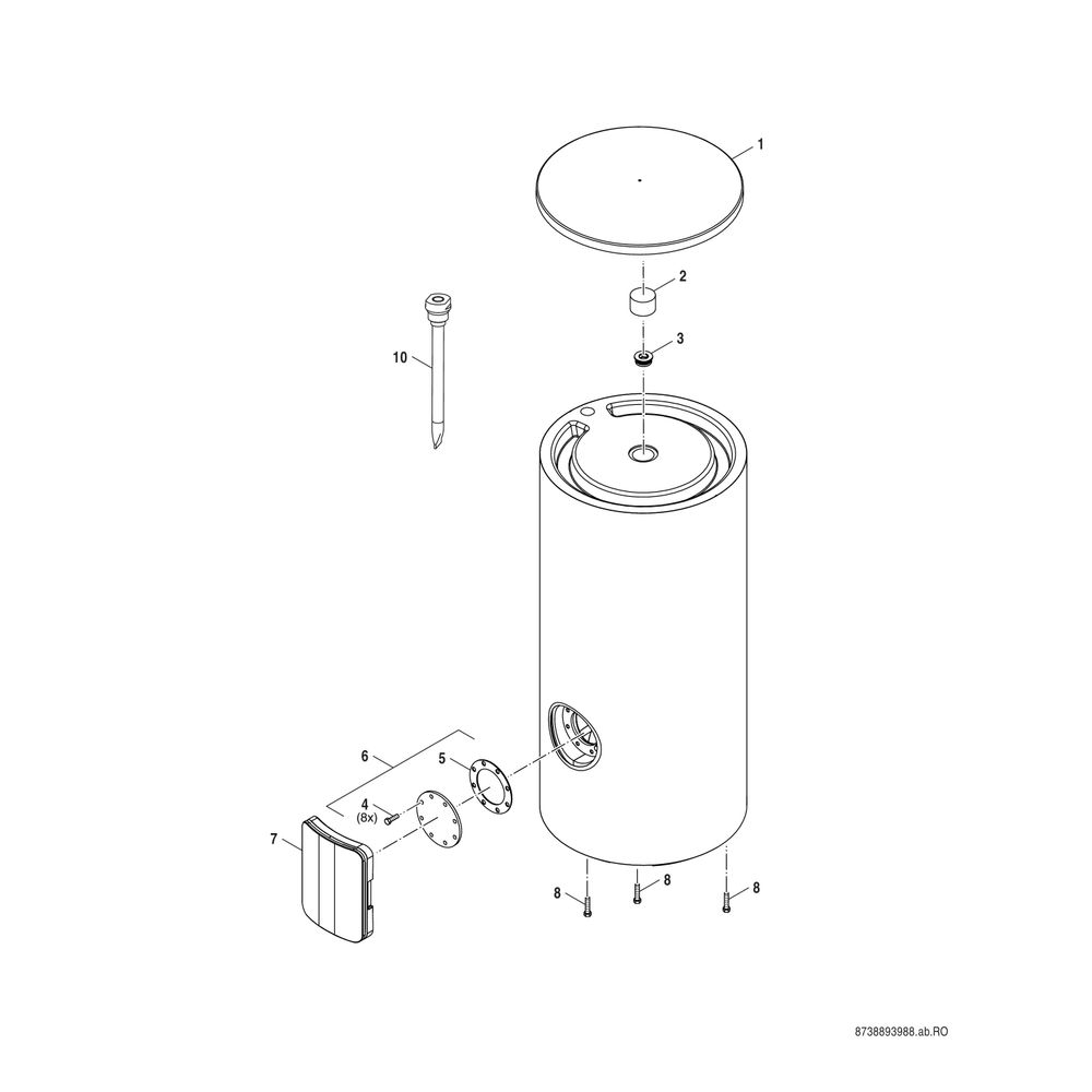 BOSCH Edelstahlspeicher Stora SW 300 P 1 B, 1870x670mm, 303l, Silber/Schwarz... JUNKERS-7735500508 4054925970654 (Abb. 4)