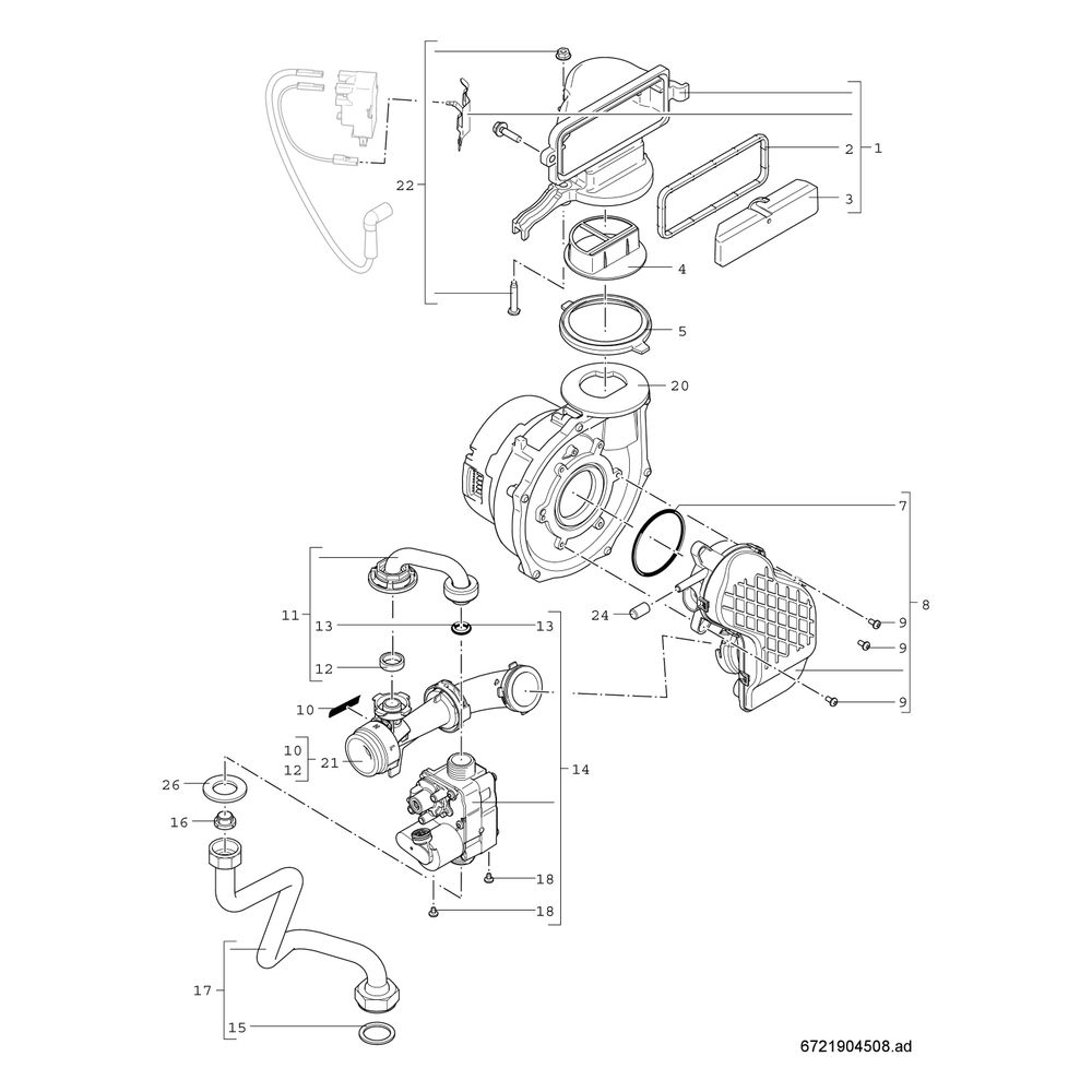 Bosch Gas-Brennwertgerät wandhängend Condens GC9800i W 30 H 23... JUNKERS-7738101029 4062321487164 (Abb. 12)