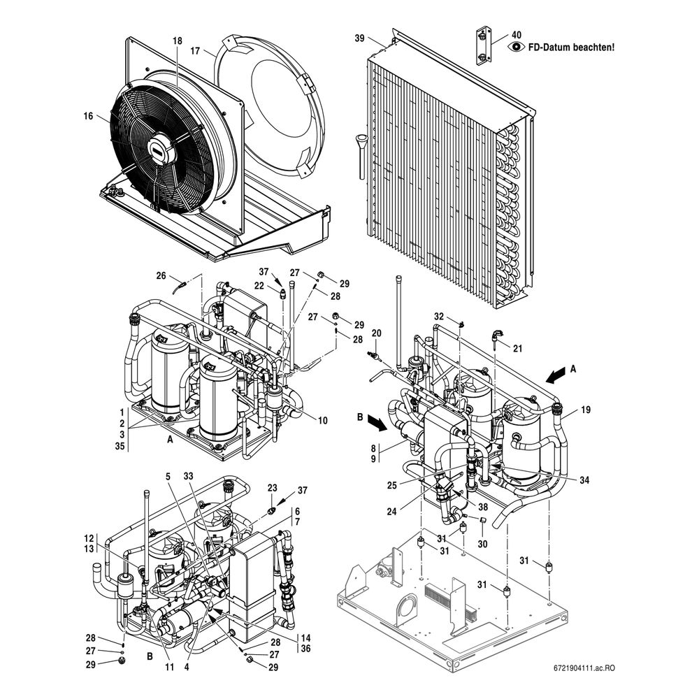 Bosch Luft-Wasser-Wärmepumpe Compress CS5000AW, R407C, 22kW, mit Speichermodul... JUNKERS-8738212189 4062321371241 (Abb. 9)