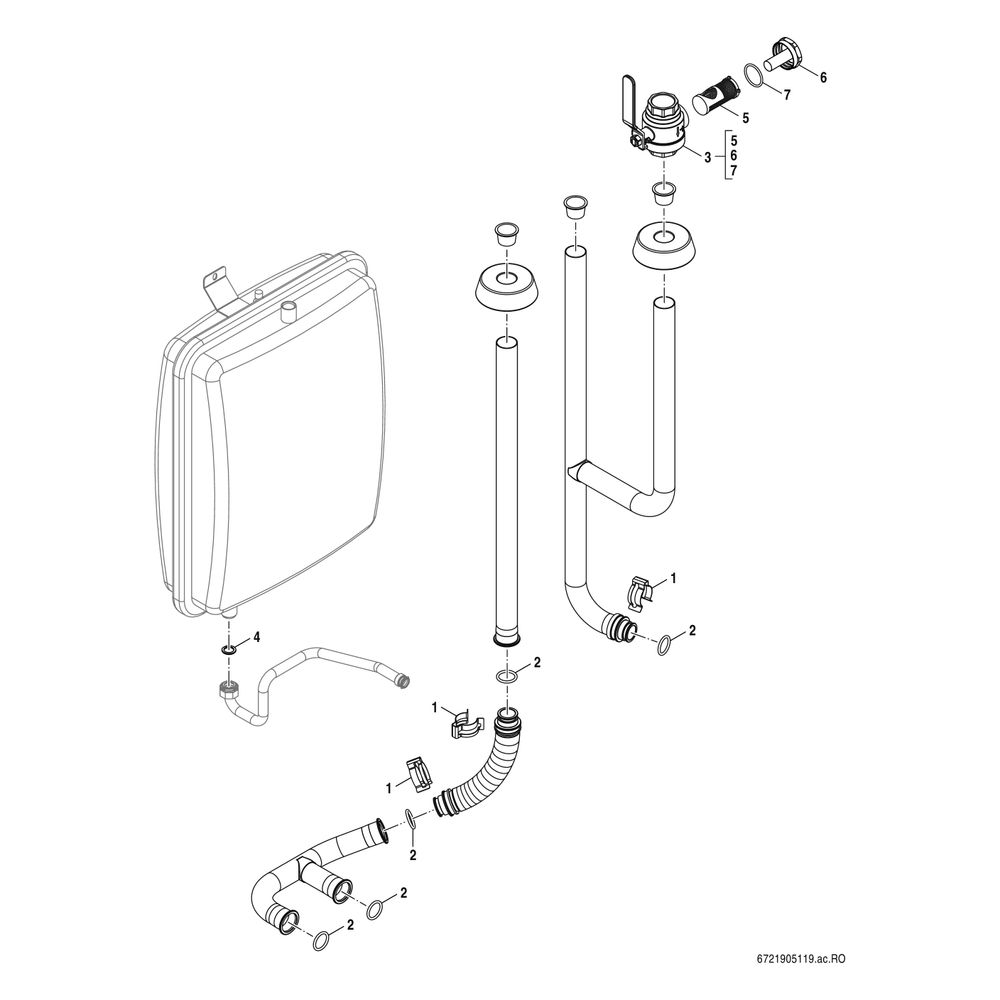 Bosch Erweiterungsset extern 2 Heizkreise für Puffermodul CSx800i AW 12 MB... JUNKERS-8738214756 4062321743741 (Abb. 5)