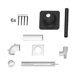 BOSCH Abgaszubehör FC-Set60-C93x Paket zum Schacht, d:60/100mm,Kunststoff... JUNKERS-7738112519 4057749701435 (Abb. 1)