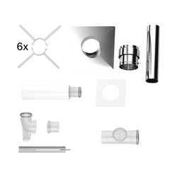 BOSCH Abgaszubehör FC-Set80-B53 (hinten) Grundbausatz B53, Edelstahl, d:80mm... JUNKERS-7738112751 4062321056421 (Abb. 1)