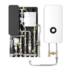 Bosch Wohnungsstation Flow 7000 F7002 35 MHPS gemischt, 35kW, Edelstahl... JUNKERS-7739624225 4069143011874 (Abb. 1)