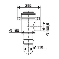 BOSCH Abgaszubehör FC-CA110 konzentrisches Kesselanschlussstück... JUNKERS-7736603383 4057749794673 (Abb. 1)