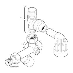 BOSCH Installationszubehör Nr. 429 Sicherheitsgruppe ohne Druckminderer... JUNKERS-7719000758 4010009050735 (Abb. 1)