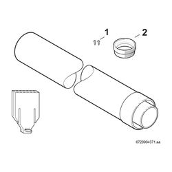 BOSCH Abgaszubehör AZ 190 Luft-/Abgasverlängerung, L:500mm... JUNKERS-7719001071 4010009053378 (Abb. 1)