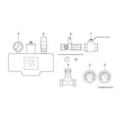 BOSCH Zubehör Solewärmepumpen Nr. 1121 Heizkreissystempaket... JUNKERS-7719002835 4010009860075 (Abb. 1)