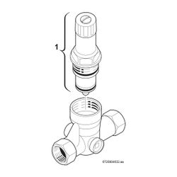 BOSCH Installationszubehör Nr. 620/1 Druckminderer einstellbar... JUNKERS-7719002804 4010009294573 (Abb. 1)