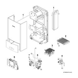 BOSCH Gas-Heizwertgerät, wandhängend CERAMINI ZSR 5/10-7 KE 23, 770x450x275... JUNKERS-7736900309 4054925619447 (Abb. 1)