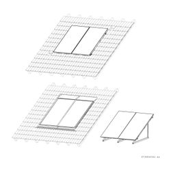 BOSCH Zubehör Flachkollektoren FKI 9-2 Indach Pfanne/Ziegel, waagerecht... JUNKERS-8718532837 4051516724313 (Abb. 1)