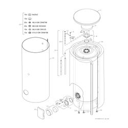 BOSCH Vorwärmspei. STORA W 500-5 XP 1 B 1870x850, 500 L, inkl. Vliesisolierung... JUNKERS-7735501573 4057749554154 (Abb. 1)