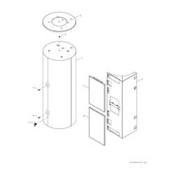 BOSCH Pufferspeicher HDS 400 RO Stücklistenkomponente Speicherkörper... JUNKERS-7735500252 4054925721232 (Abb. 1)