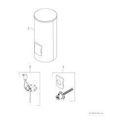 BOSCH Vorwärmspei. STORA W 400-5 SP 1 C 1835x670, 400 L, zylindrisch, silber... JUNKERS-7735501001 4057749115607 (Abb. 1)