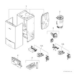 BOSCH Gas-Brennwertgerät, wandhängend CERAPUR ZSB 14-5.2 C21, 840x440x350,14kW... JUNKERS-7736901748 4062321011994 (Abb. 1)