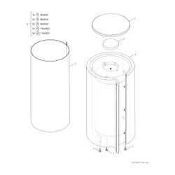 BOSCH Pufferspeicher STORA BH 500-6 1 B für Wärmepumpen, 1845x850, 500 L, silber... JUNKERS-7735501565 4057749554079 (Abb. 1)