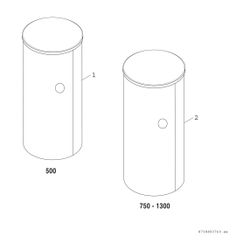 BOSCH Pufferspeicher STORA BS 500-6 ER B Stücklistenkomponente Tank... JUNKERS-8735100473 4057749114679 (Abb. 1)