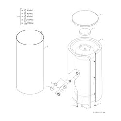 BOSCH Pufferspei. STORA BS 500-6 ER 1 B 1845x850, 500 L, silber, Solarwärmetaus.... JUNKERS-7735501569 4057749554116 (Abb. 1)