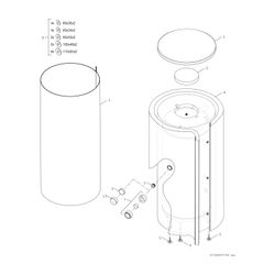 BOSCH Pufferspeicher STORA B 500-6 ER B Stücklistenkomponente Tank... JUNKERS-8735100467 4057749114617 (Abb. 1)