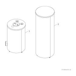 BOSCH Pufferspeicher STORA BH 120-5 1 A für Wärmepumpen, 980x600, 120 L, silber... JUNKERS-7735501535 4057749432032 (Abb. 1)