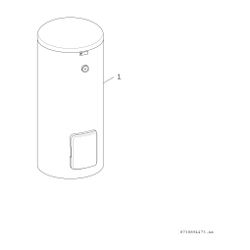 BOSCH Wärmepumpenspei. STORA WH 290 LP1B 1294x700, 277 L, zylindrisch, silber... JUNKERS-8735100641 4057749602381 (Abb. 1)