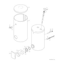 BOSCH Wärmepumpenspei. STORA WH 370 LP1B 1591x750, 352 L, zylindrisch, silber... JUNKERS-8735100642 4057749602398 (Abb. 1)