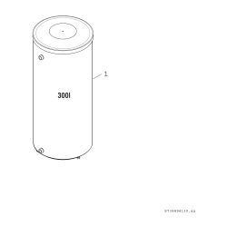 BOSCH Pufferspeicher STORA BH 300-5 K1 C für Wärmepumpen, 1495x670, 300 L, silber... JUNKERS-7735501563 4057749417596 (Abb. 1)