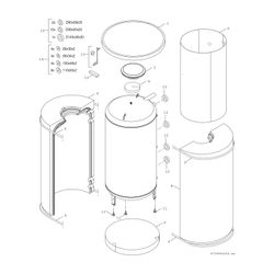 BOSCH Pufferspei. STORA BH 750-6 PN6 1 B für Wärmepumpen, 1820x1030, 750L, silber... JUNKERS-7735501617 4057749556134 (Abb. 1)