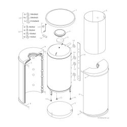 BOSCH Pufferspeicher STORA B 750-6 M 1 B 1820x1030, 750 L, silber... JUNKERS-7735501620 4057749556165 (Abb. 1)